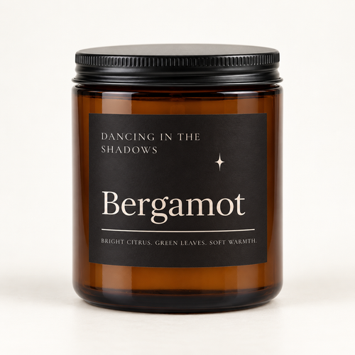 Bergamot & Patchouli hand-poured soy wax candle by Dancing in the Shadows